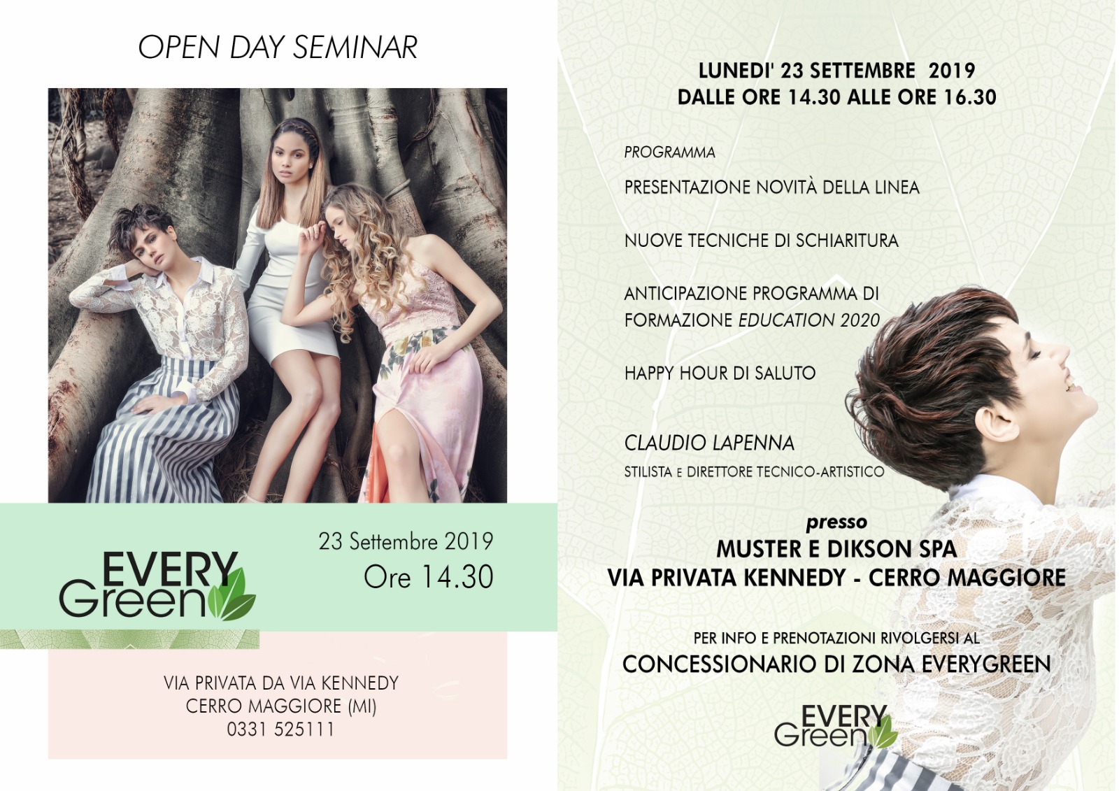 23 SETTEMBRE: PORTE APERTE IN EVERYGREEN