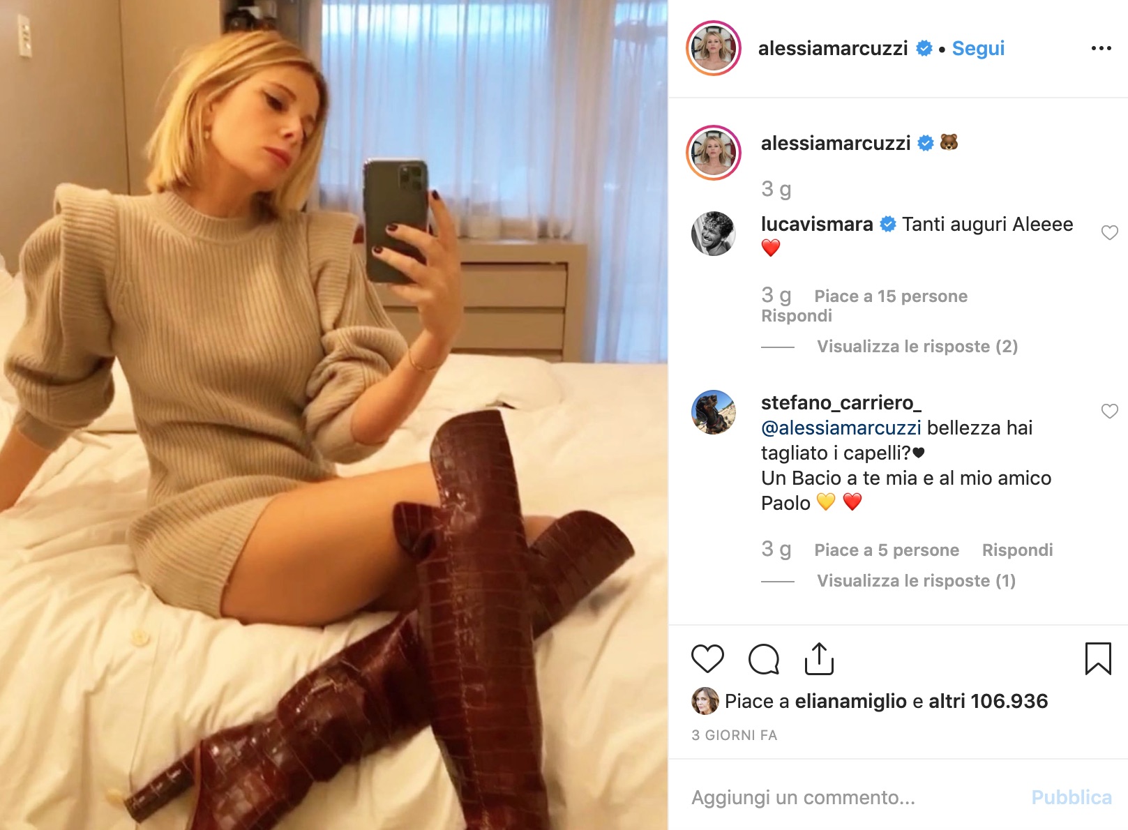 UN NUOVO TAGLIO PER ALESSIA MARCUZZI