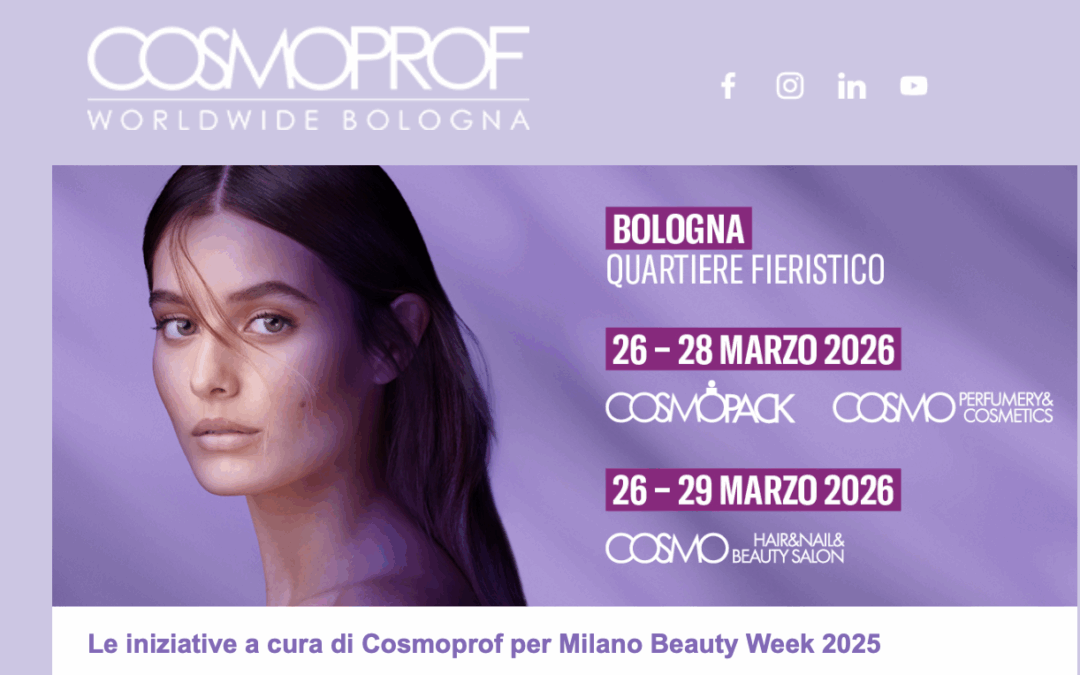 LE INIZIATIVE A CURA DI COSMOPROF PER MILANO BEAUTY WEEK 2025