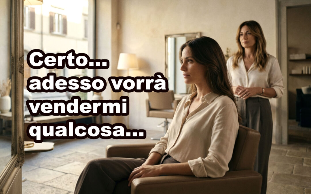 Certo… adesso vorrà vendermi qualcosa.